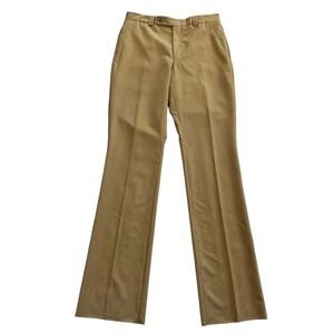 Cubavera 100% Wool Un-Hemmed Trousers in Sand 34